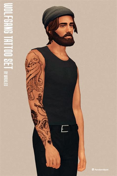 Wolfgang Tattoo Set By Wrixles Sims 4 Cc Sims 4 Tattoos Sims Sims 4