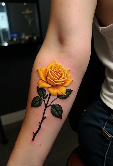 Yellow Rose Tattoo
